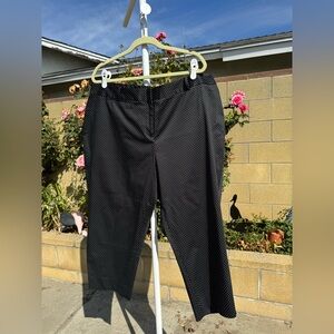 Talbots Black Polka Dot Stretch Pants